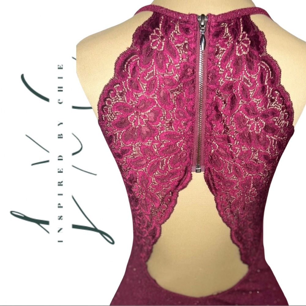 Speechless Lace Back Cocktail Dress
